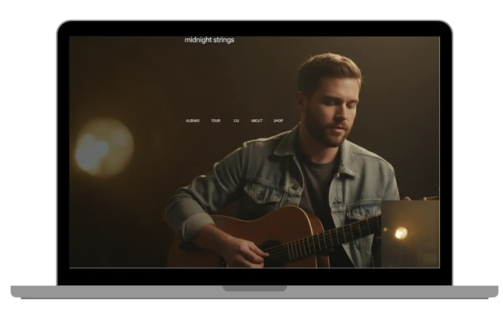 Bitter Creek Studio website on a laptop mockup.
