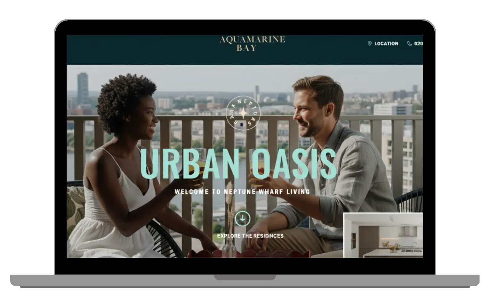 Hannah Miles website on a laptop mockup.